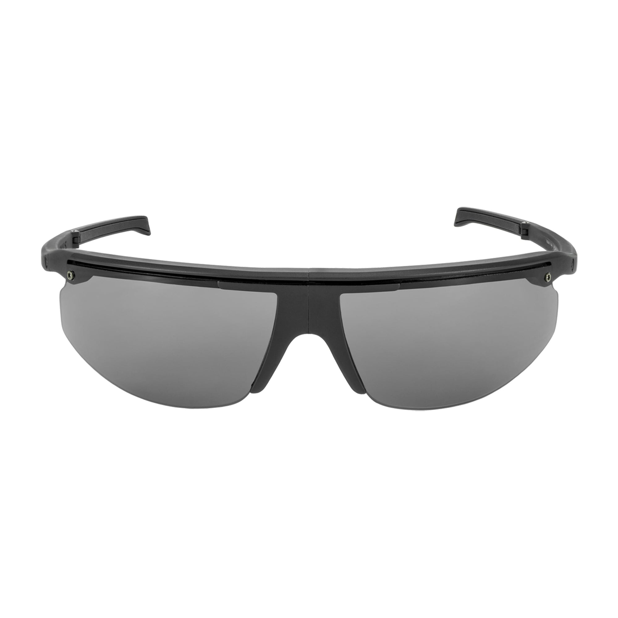 Popticals, Premium Compact Sunglasses, PopStar, 010040-BMGP, Polarized Sunglasses, Matte Black Frame, Gray Lenses, Front View