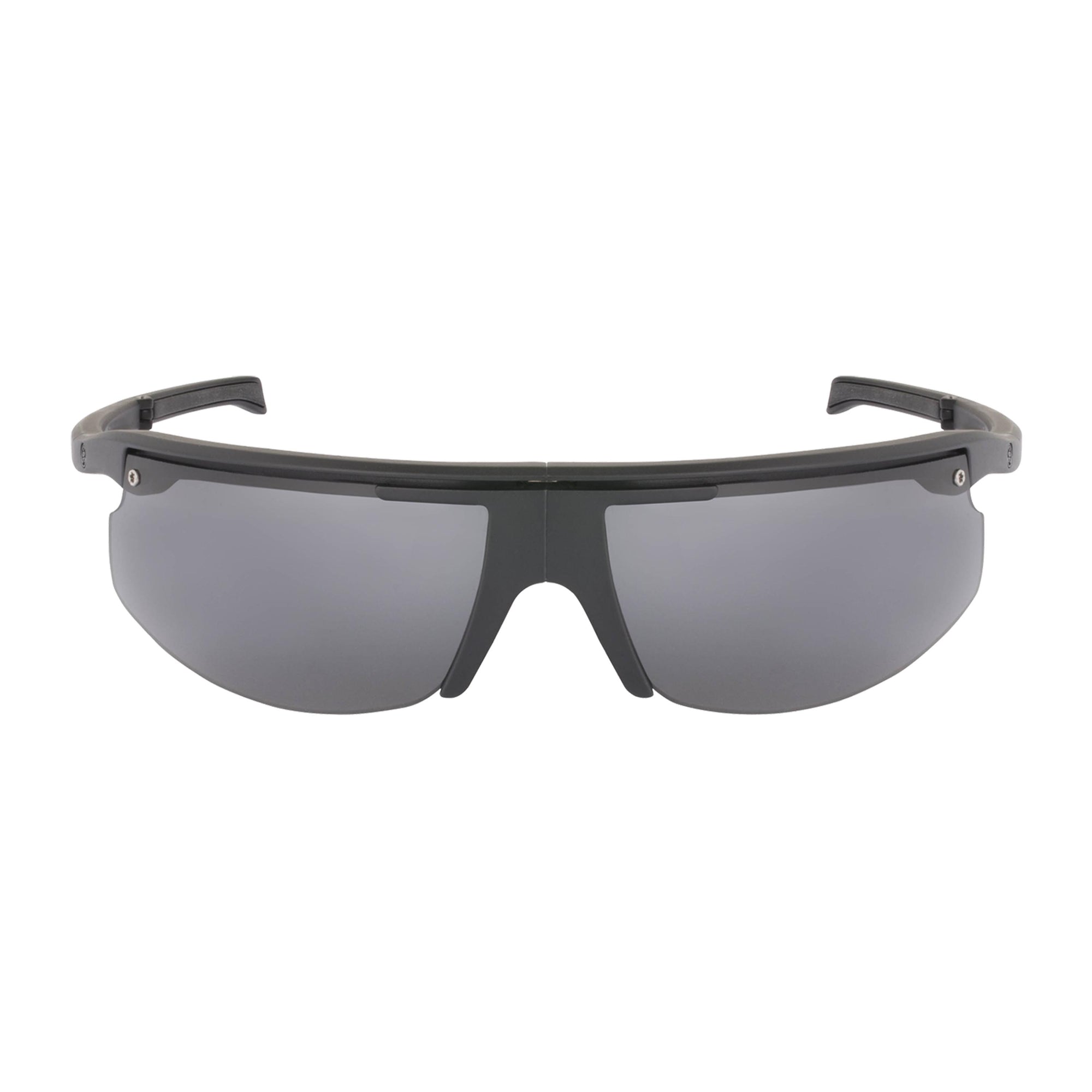 Popticals, Premium Compact Sunglasses, PopStar, 010040-BMGP, Polarized Sunglasses, Matte Black Frame, Gray Lenses, Small, Front View