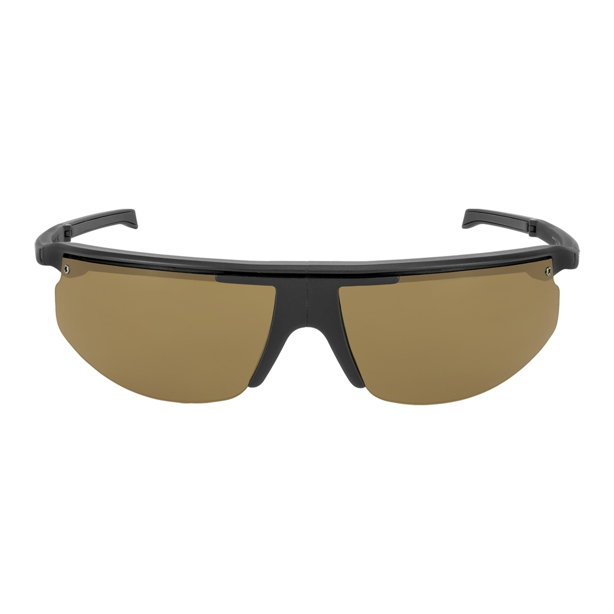 Popticals, Premium Compact Sunglasses, PopStar, 010040-BMNP, Polarized Sunglasses, Matte Black Frame, Brown Lenses, Glam View