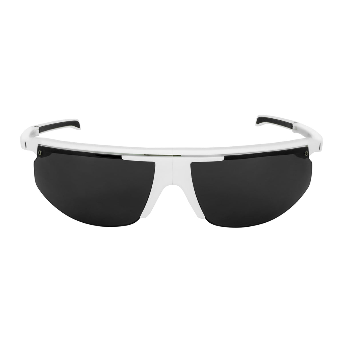 Popticals, Premium Compact Sunglasses, PopStar, 010040-WMGP, Polarized Sunglasses, Matte White Frame, Gray Lenses, Front View