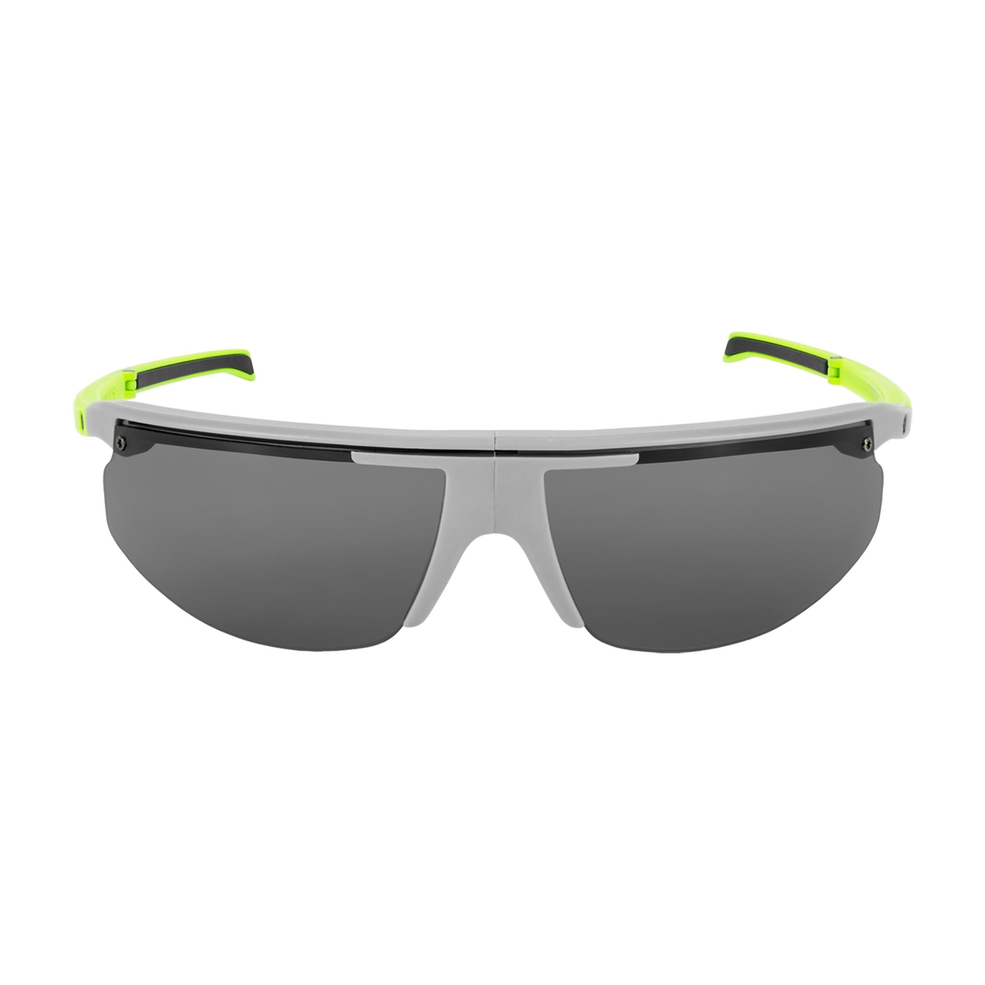 Popticals, Premium Compact Sunglasses, PopStar, 010040-EMGP, Polarized Sunglasses, Matte Gray/Green Frame, Gray Lenses, Glam View