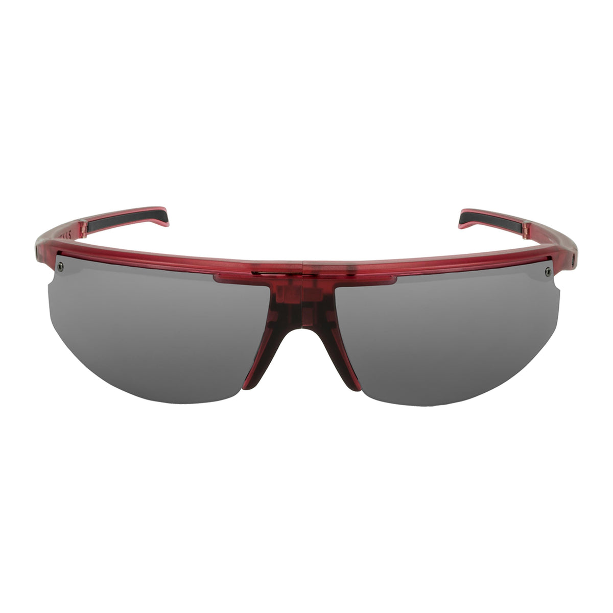 Popticals, Premium Compact Sunglasses, PopStar, 010040-BMUN, Polarized Sunglasses, Matte Black Frame, Gray Lenses w/Blue Mirror Finish, Front View