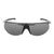 Popticals, Premium Compact Sunglasses, PopStar, 030040-SFLN, Polarized Sunglasses, Gloss Smoke/Clear Crystal Frame, Gray Lenses w/Silver Mirror Finish, Front View