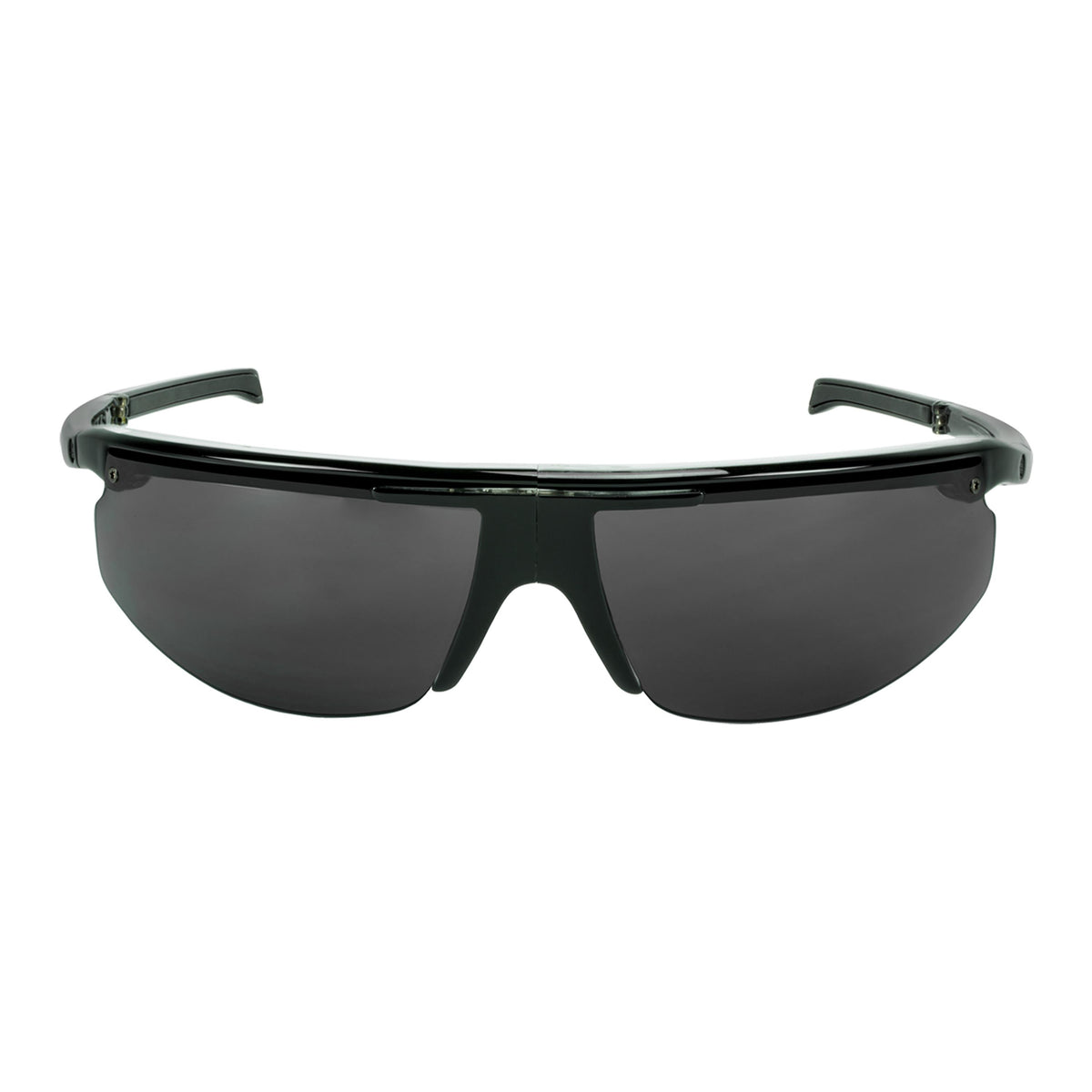 Popticals, Premium Compact Sunglasses, PopStar, 040040-BLGP, Polarized Sunglasses, Gloss Black Crystal Frame, Gray Lenses, Small, Front View