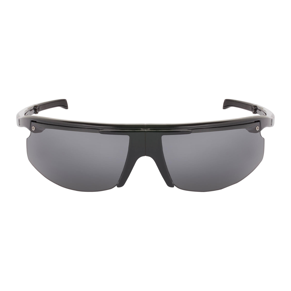 Popticals, Premium Compact Sunglasses, PopStar, 040041-BLGP, Polarized Sunglasses, Gloss Black Crystal Frame, Gray Lenses, Front View