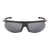 Popticals, Premium Compact Sunglasses, PopStar, 040041-BLGP, Polarized Sunglasses, Gloss Black Crystal Frame, Gray Lenses, Front View