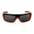 Popticals, Premium Compact Sunglasses, PopStorm, 010060-RBGP, Polarized Sunglasses, Gloss Black/Red Frame, Gray Lenses, Front View