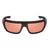 Popticals, Premium Compact Sunglasses, PopZulu, 600010-BMOZ, Standard Sunglasses, Matte Black Frame, Orange Opx Lenses, Front View