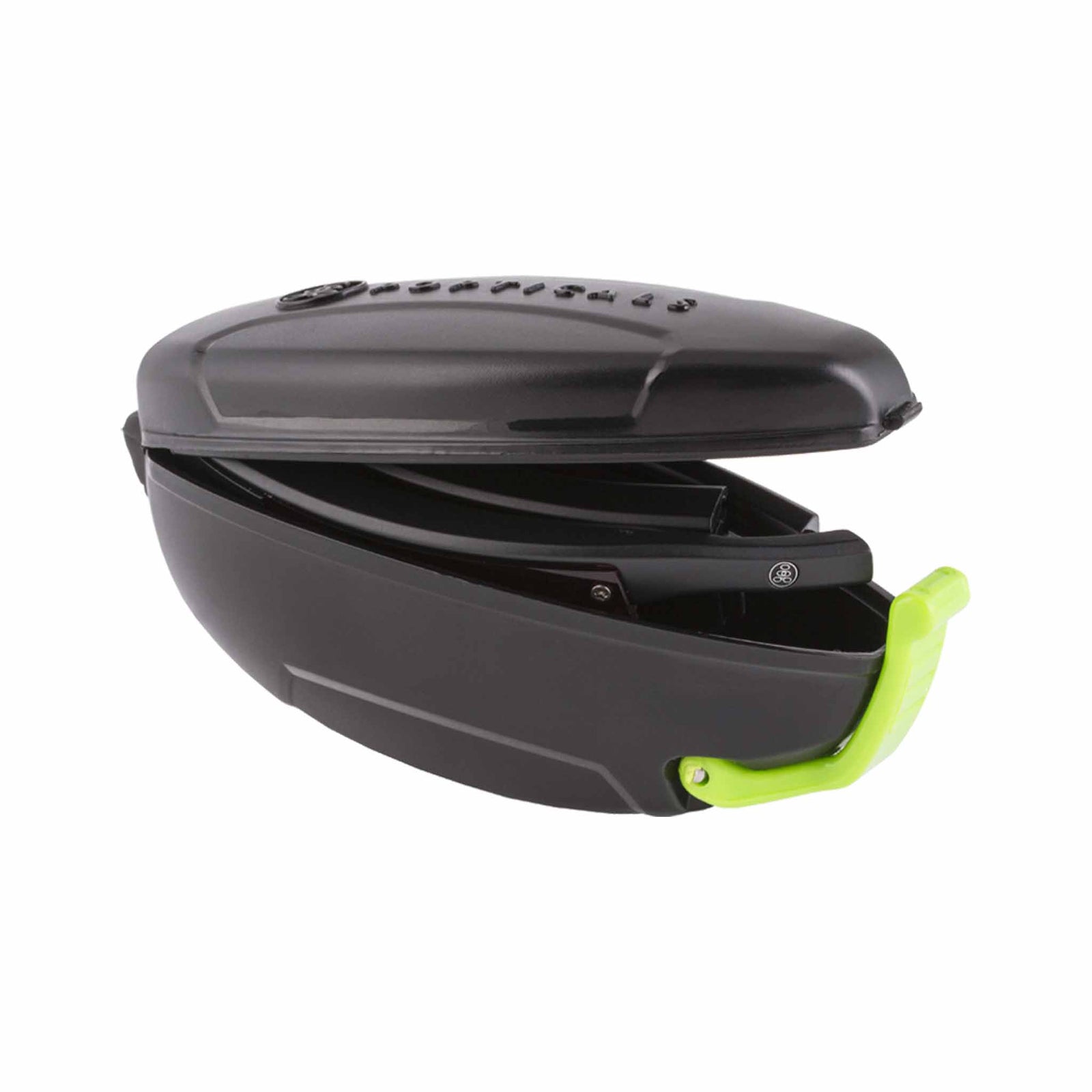 Popticals, Premium Compact Sunglasses, PopArt, 200030-BMPS, Standard Golf Sunglasses, Matte Black Frame, Purple Golf Lenses, Case View