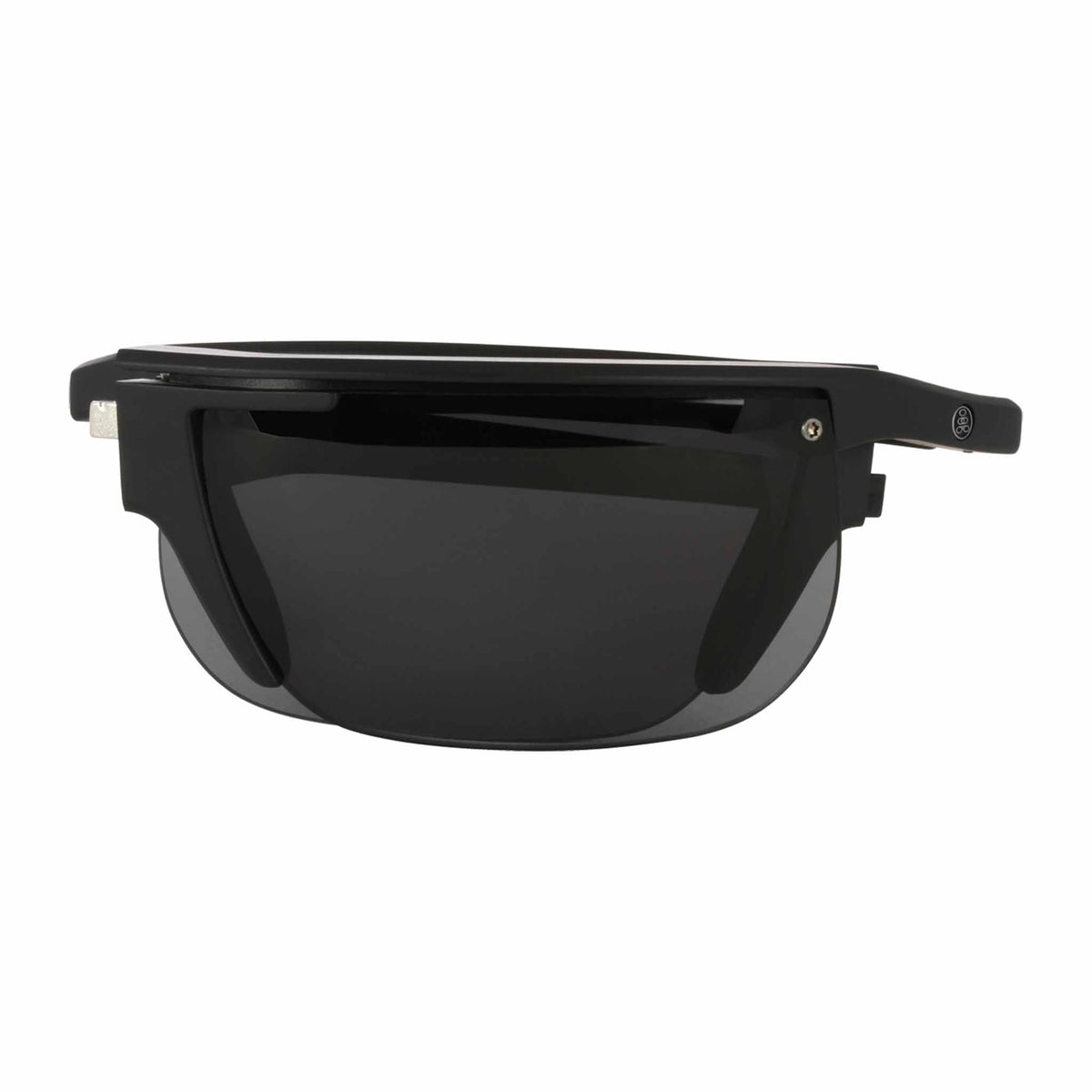 Popticals, Premium Compact Sunglasses, PopArt, 010030-BMGS, Standard Sunglasses, Matte Black Frame, Gray Lenses, Compact View