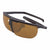 Popticals, Premium Compact Sunglasses, PopArt, 010030-BMNP, Polarized Sunglasses, Matte Black Frame, Brown Lenses, Glam View