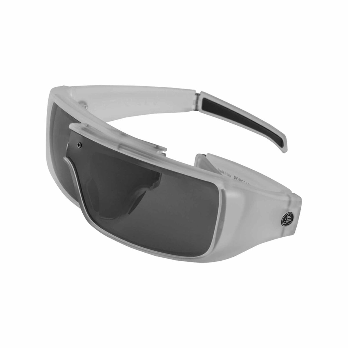 Popticals, Premium Compact Sunglasses, PopGear, 010050-XYOO, Polarized Sunglasses, Matte Crystal Frame, Gray Lenses, Spider View