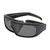 Popticals, Premium Compact Sunglasses, PopGear, 010051-BGGP, Polarized Sunglasses, Gloss Black Frame, Gray Lenses, Spider View