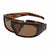 Popticals, Premium Compact Sunglasses, PopGear, 010051-CTNP, Polarized Sunglasses, Gloss Tortoise Frame , Brown Lenses, Glam View