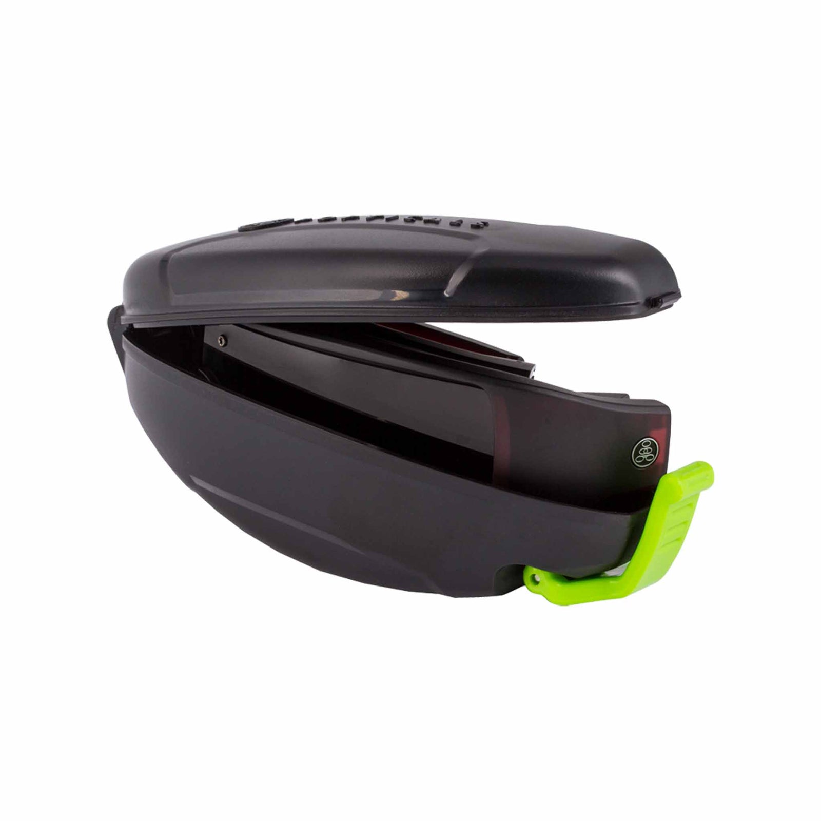 Popticals, Premium Compact Sunglasses, PopGear, 030050-LEGP, Polarized Sunglasses, Gloss Wine/Black Crystal Frame, Gray Lenses, Case View