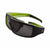 Popticals, Premium Compact Sunglasses, PopGear, 040050-GLGP, Polarized Sunglasses, Gloss Black over Green Crystal Frame , Gray Lenses, Spider View