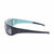 Popticals, Premium Compact Sunglasses, PopGear, 040051-ULGP, Polarized Sunglasses, Gloss Black over Blue Crystal Frame , Gray Lenses, Side View