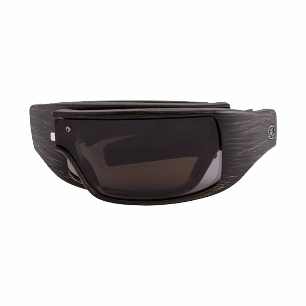 Popticals, Premium Compact Sunglasses, PopGear, 090050-ZUGP, Polarized Sunglasses, Matte Brush Black Frame , Gray Lenses, Compact View