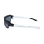 Popticals, Premium Compact Sunglasses, PopGun, 010010-WMGP, Polarized Sunglasses, Matte Black/White Frame, Gray Lenses, Side View
