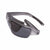 Popticals, Premium Compact Sunglasses, PopGun, 030010-SEGP, Polarized Sunglasses, Matte Smoke/Clear Crystal Frame, Gray Lenses, Glam View