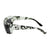 Popticals, Premium Compact Sunglasses, PopH2O, 010070-CCGP, Polarized Sunglasses, Matte White Camo Frame, Gray Lenses, Side View