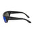 Popticals, Premium Compact Sunglasses, PopH2O, 010070-BGUN, Polarized Sunglasses, Gloss Black Frame, Gray Lenses w/Blue Mirror Finish, Side View