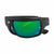 Popticals, Premium Compact Sunglasses, PopH2O, 010070-BMEN, Polarized Sunglasses, Matte Black Frame, Gray Lenses w/Green Mirror Finish, Compact View