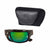 Popticals, Premium Compact Sunglasses, PopH2O, 010070-CTEN, Polarized Sunglasses, Gloss Tortoise Frame, Gray Lenses w/Green Mirror Finish, Case View
