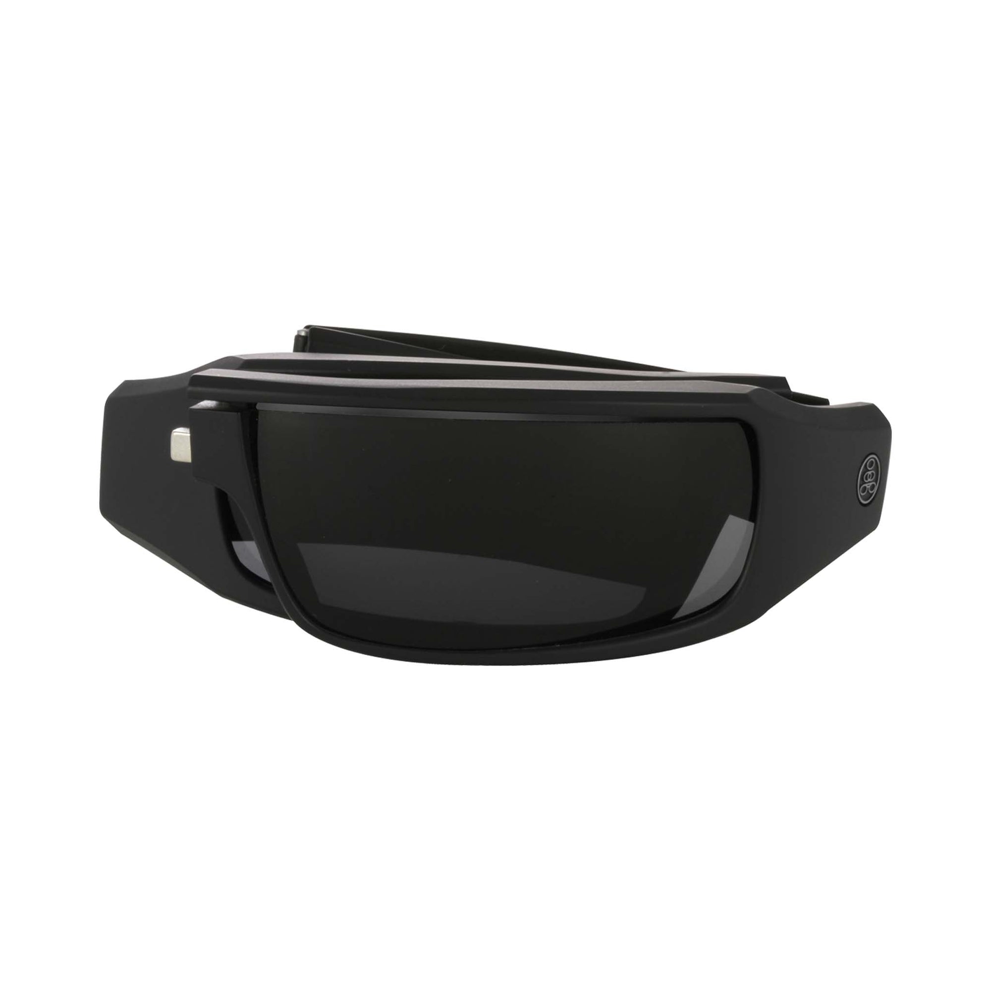 Popticals, Premium Compact Sunglasses, PopSign, 010020-BMGP, Polarized Sunglasses, Matte Black Frame, Gray Lenses, Compact View
