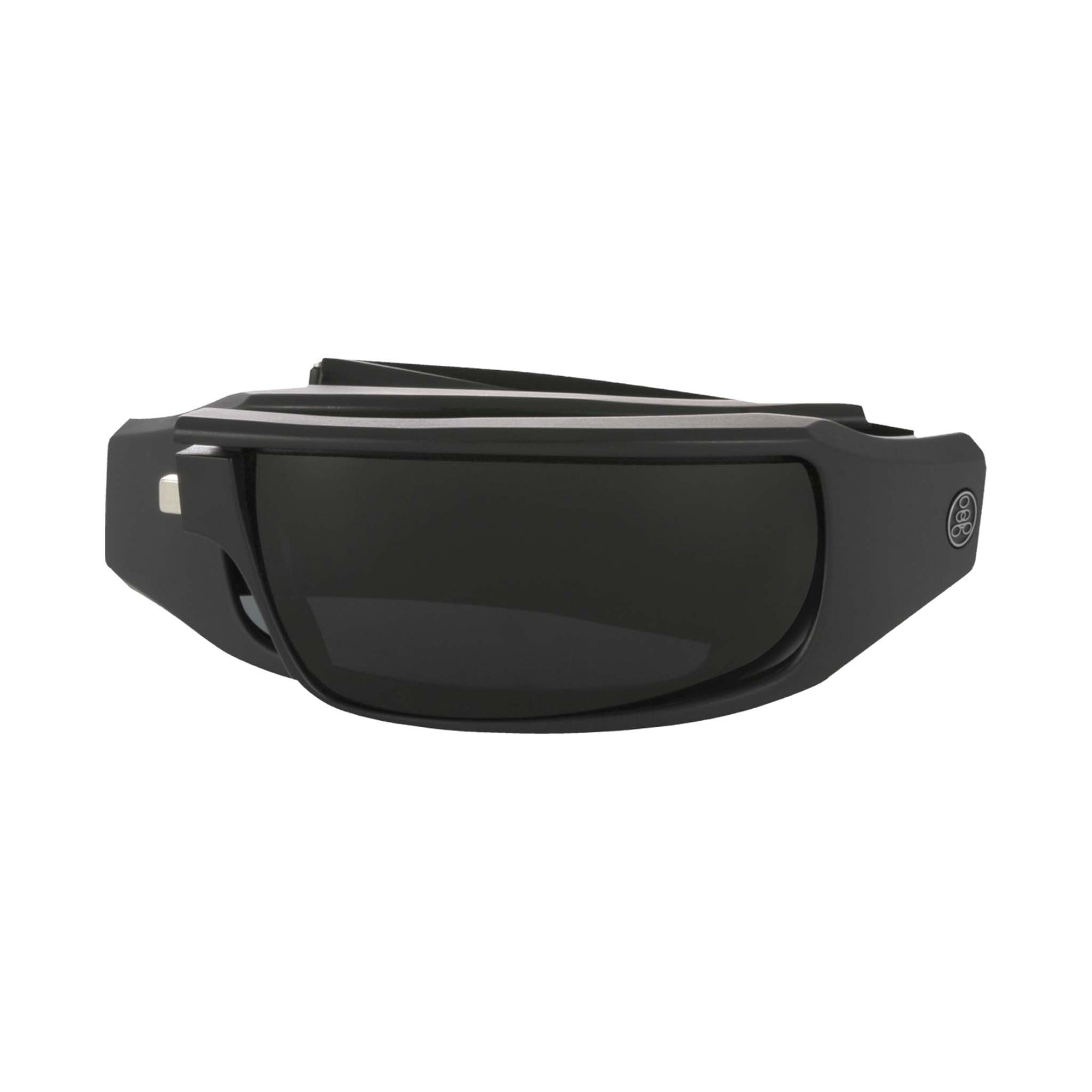 Popticals, Premium Compact Sunglasses, PopSign, 010020-BMGS, Standard Sunglasses, Matte Black Frame, Gray Lenses, Compact View