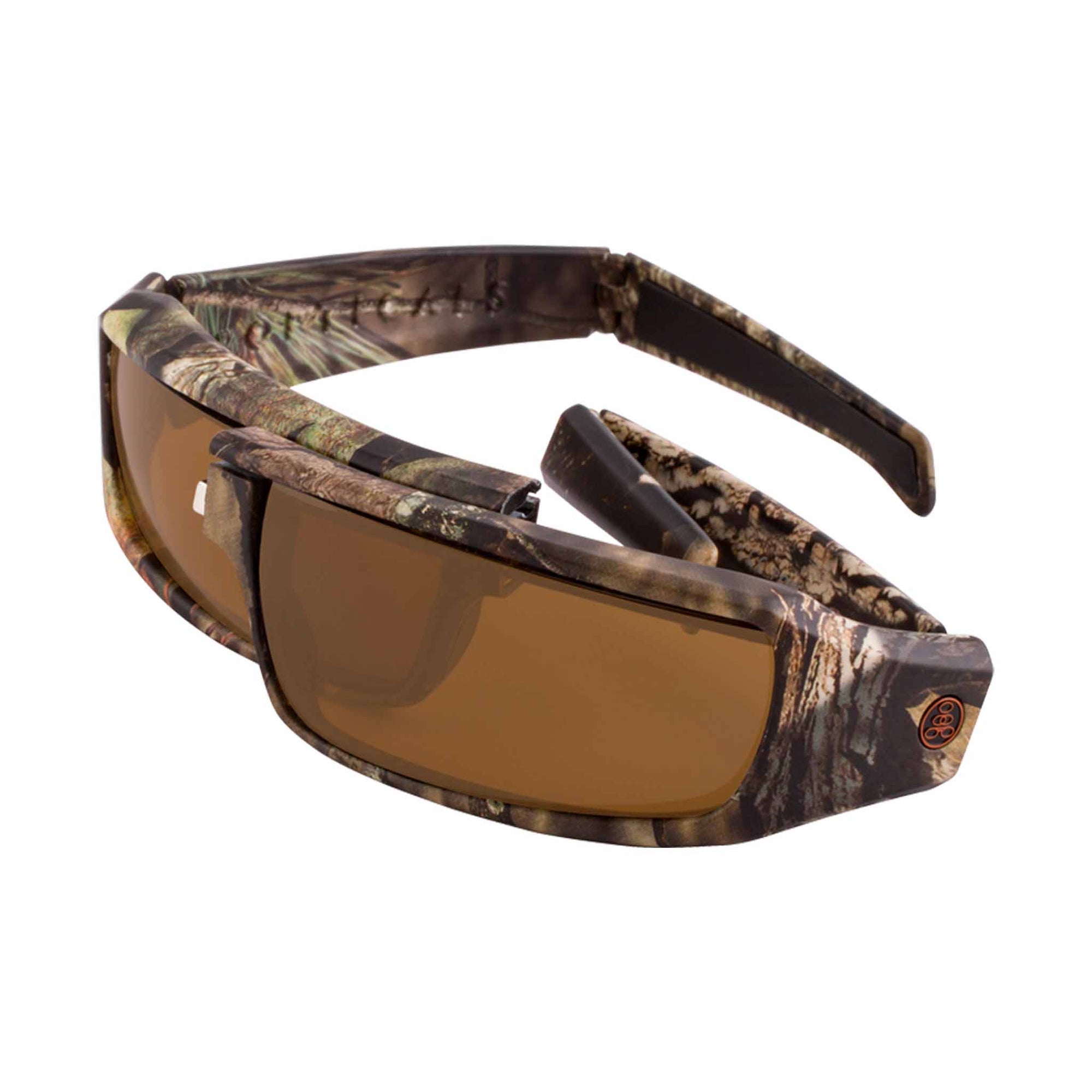 Popticals, Premium Compact Sunglasses, PopSign, 010020-MCNP, Polarized Sunglasses, Matte Mossy Oak Break-Up Frame, Brown Lenses, Spider View