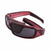 Popticals, Premium Compact Sunglasses, PopSign, 020020-WXGP, Polarized Sunglasses, Gloss Wine Crystal Frame, Gray Lenses, Spider View