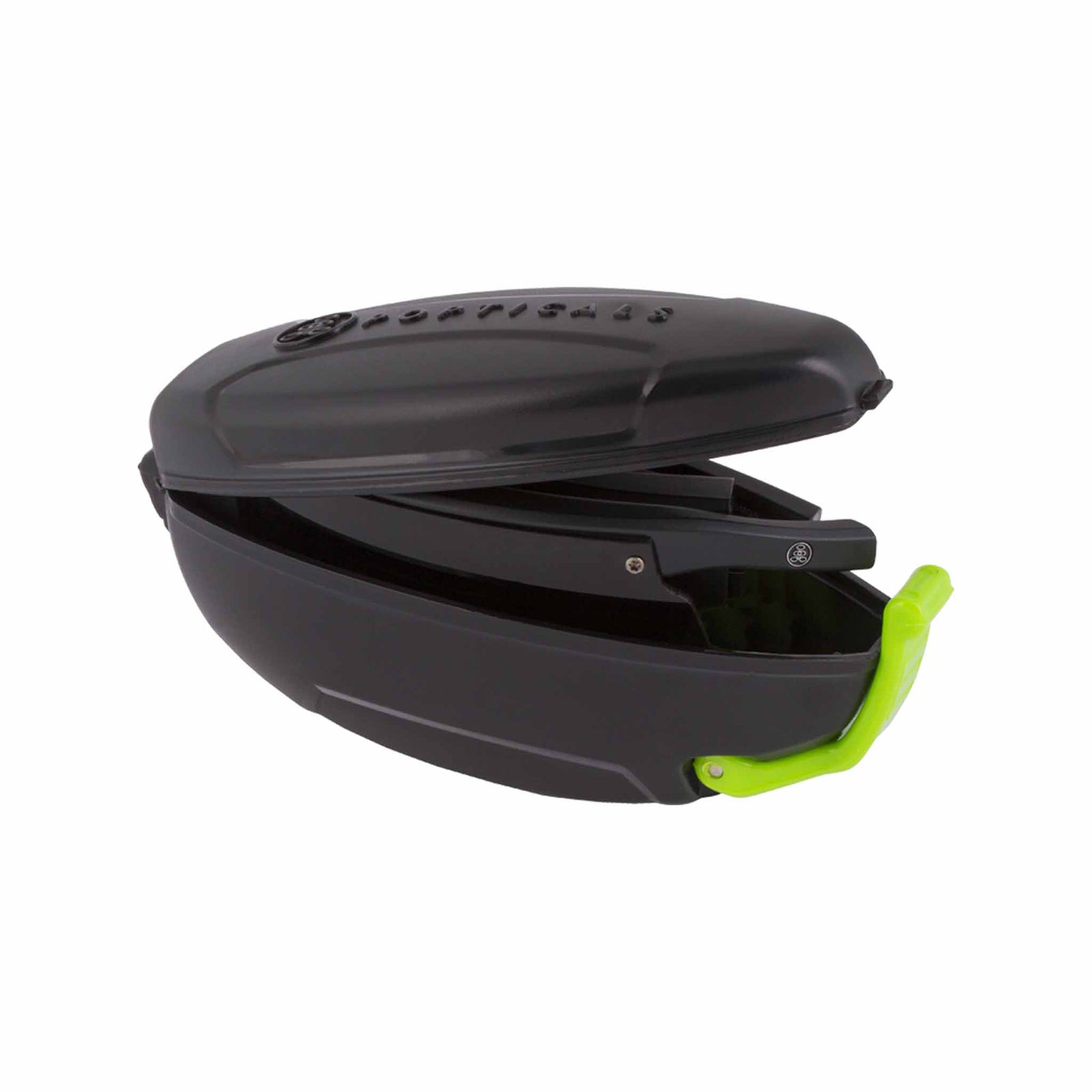 Popticals, Premium Compact Sunglasses, PopStar, 010040-BMGP, Polarized Sunglasses, Matte Black Frame, Gray Lenses, Case View