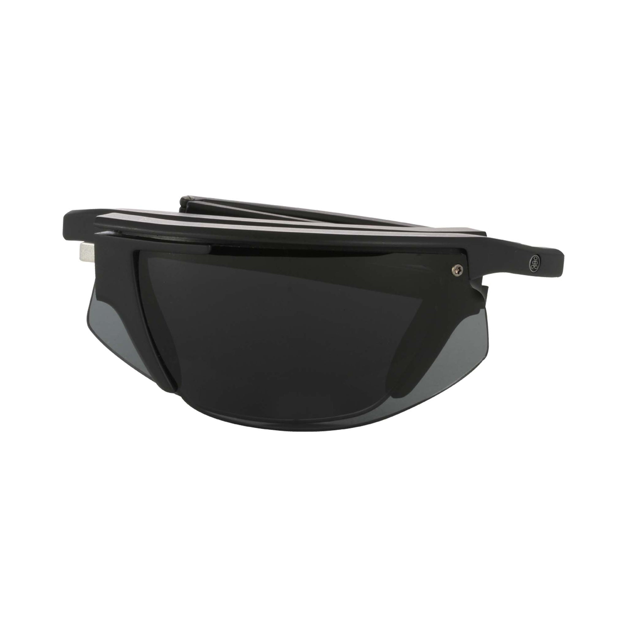 Popticals, Premium Compact Sunglasses, PopStar, 010040-BMGP, Polarized Sunglasses, Matte Black Frame, Gray Lenses, Compact View