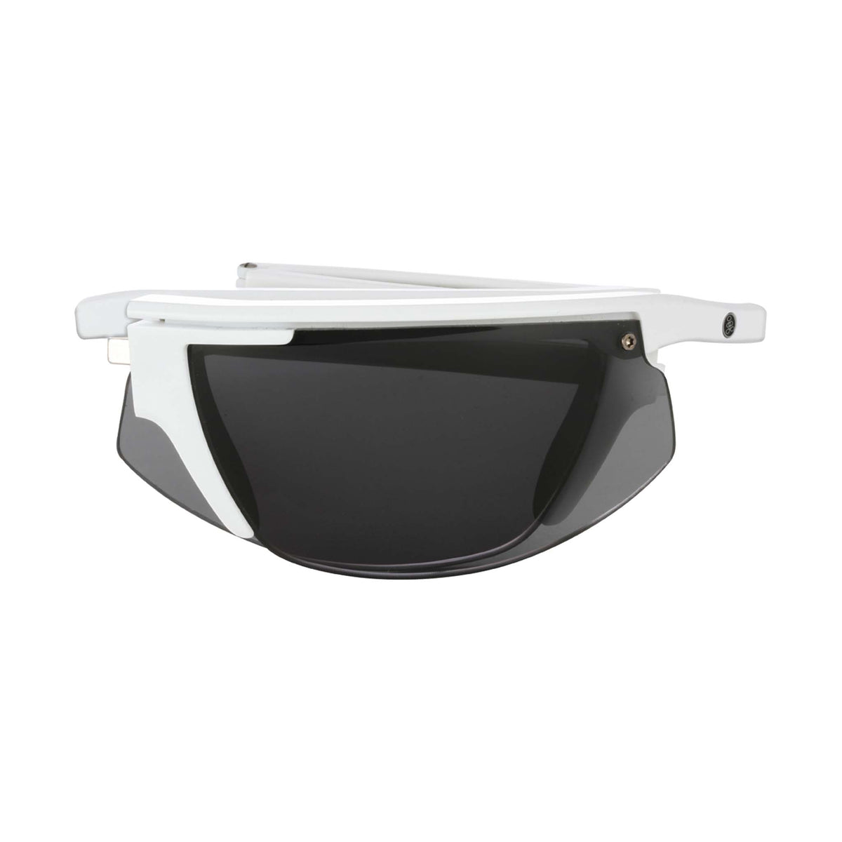 Popticals, Premium Compact Sunglasses, PopStar, 010040-WMGP, Polarized Sunglasses, Matte White Frame, Gray Lenses, Compact View