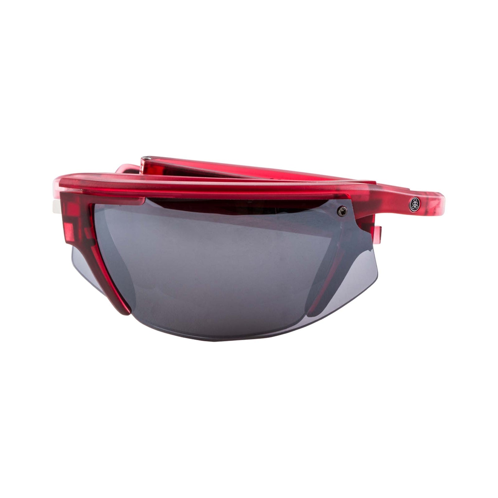 Popticals, Premium Compact Sunglasses, PopStar, 010040-BMUN, Polarized Sunglasses, Matte Black Frame, Gray Lenses w/Blue Mirror Finish, Compact View