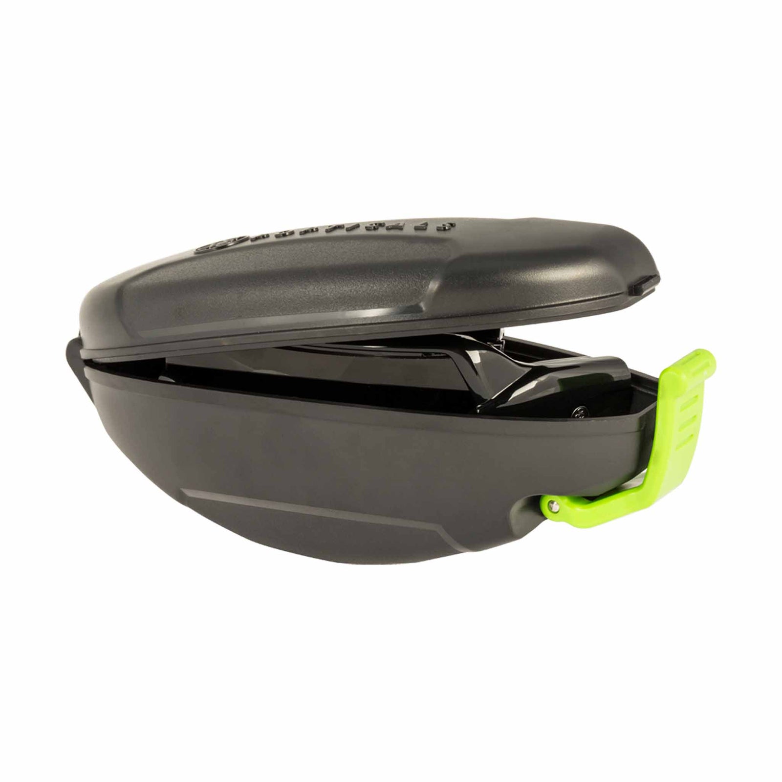 Popticals, Premium Compact Sunglasses, PopStorm, 010060-BGGP, Polarized Sunglasses, Gloss Black Frame, Gray Lenses, Case View