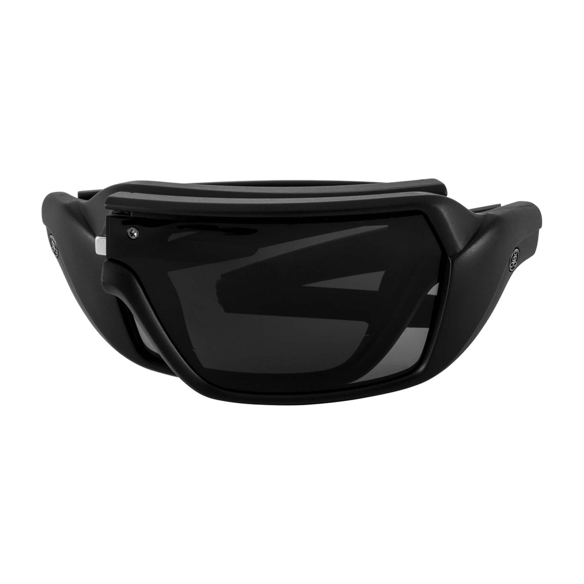Popticals, Premium Compact Sunglasses, PopStorm, 010060-BMGP, Polarized Sunglasses, Matte Black Frame, Gray Lenses, Compact View