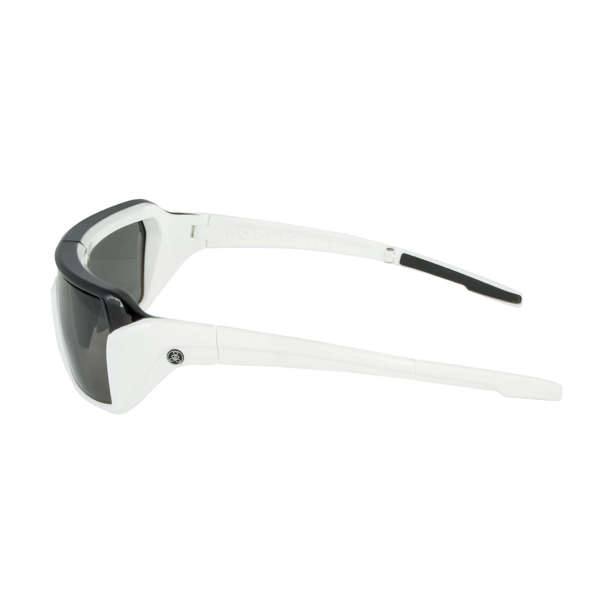 Popticals, Premium Compact Sunglasses, PopStorm, 010060-RBGP, Polarized Sunglasses, Gloss Black/Red Frame, Gray Lenses, Case View