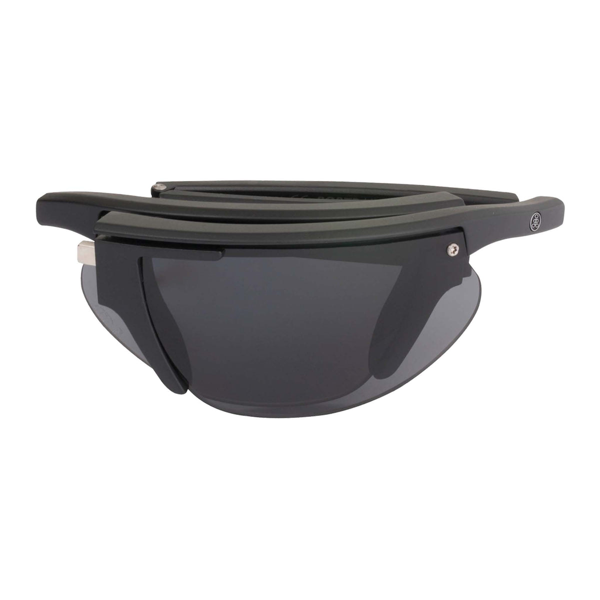 Popticals, Premium Compact Sunglasses, PopTrail, 010081-BMGP, Polarized Sunglasses, Matte Black Frame, Gray Lenses, Compact View