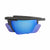 Popticals, Premium Compact Sunglasses, PopEdge, 010091-BMUN, Polarized Sunglasses, Matte Black Frame, Gray Lenses with Blue Mirror Finish, Compact View