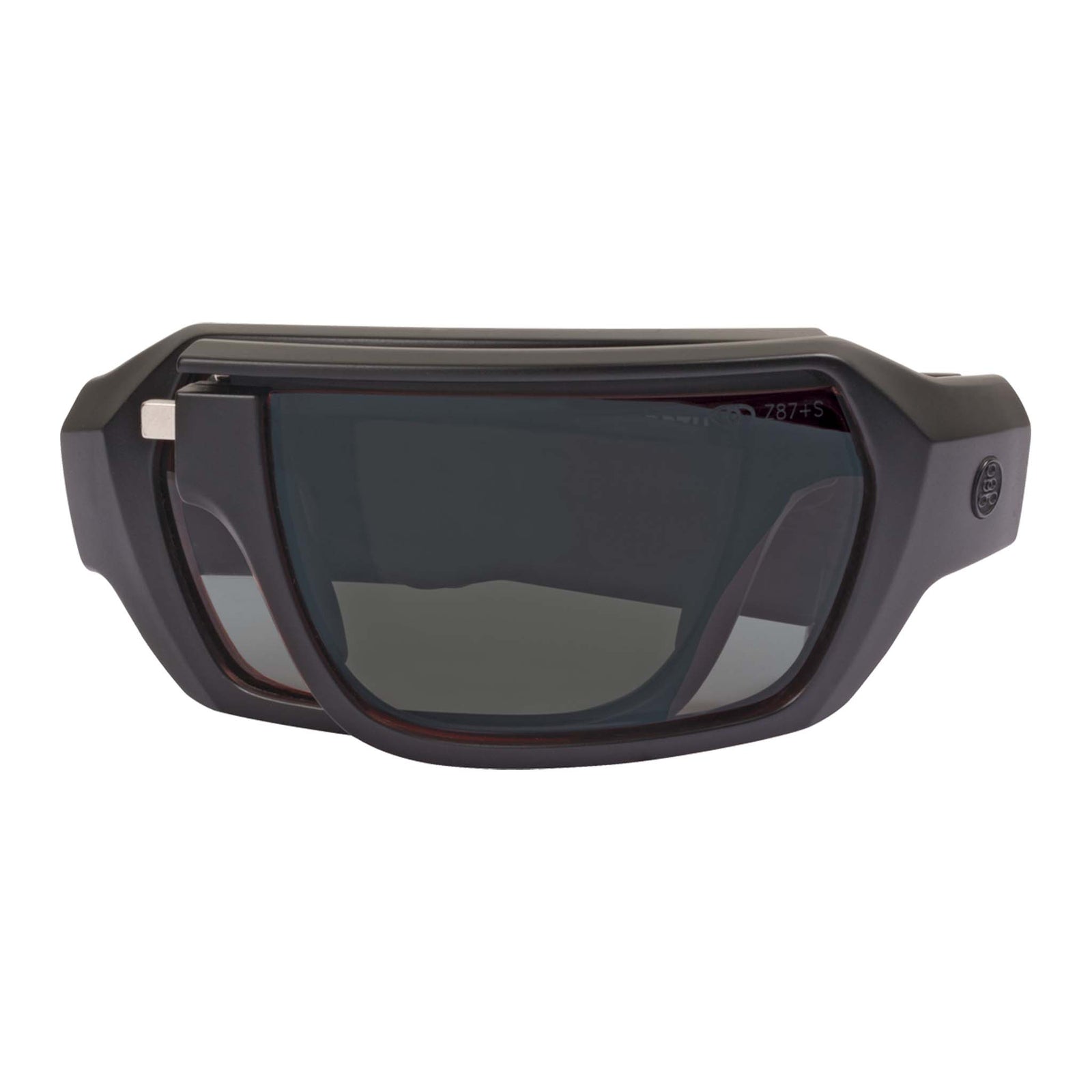 Popticals, Premium Compact Sunglasses, PopZulu, 600010-BMGZ, Standard Sunglasses, Matte Black Frame, Gray Opx Lenses, Compact View