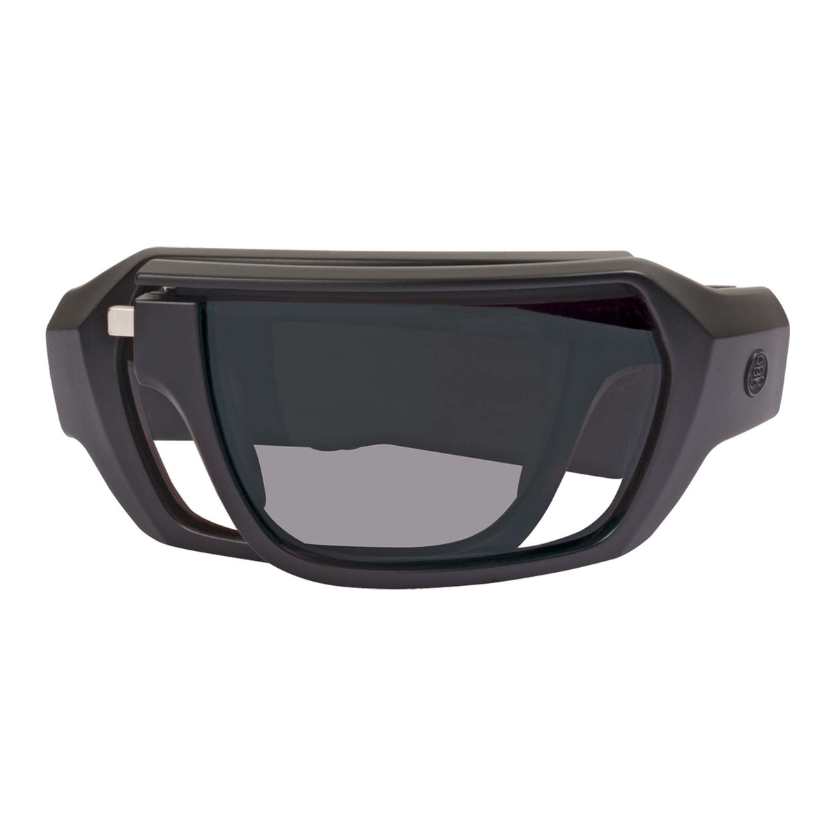 Popticals, Premium Compact Sunglasses, PopZulu, 600010-BMXZ, Standard Sunglasses, Matte Black Frame, Clear Opx Lenses, Compact View